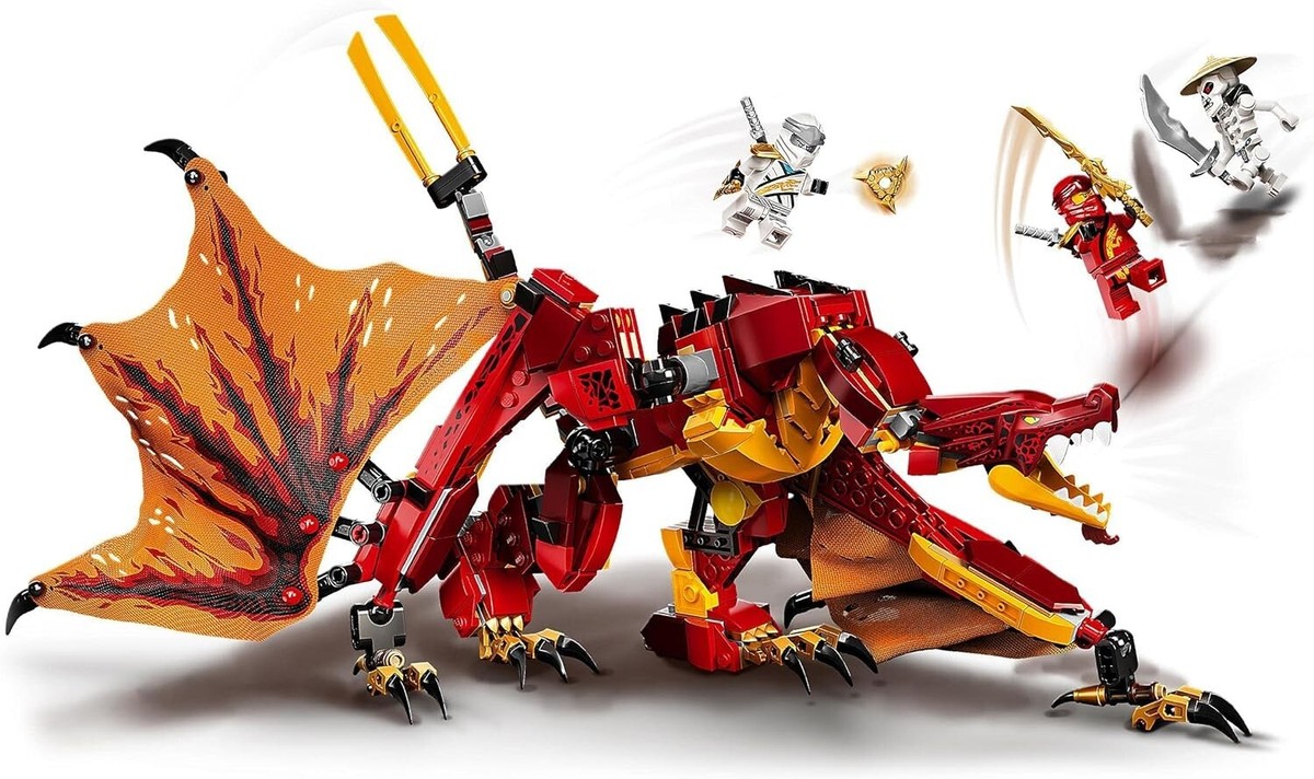 LEGO Ninjago Fire Dragon Attack 71753 Toy Ninja Carrot Dragon New