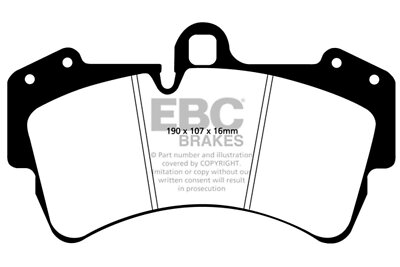EBC Brakes DP31473C Redstuff Ceramic Low Dust Brake Pads Fits Cayenne Touareg