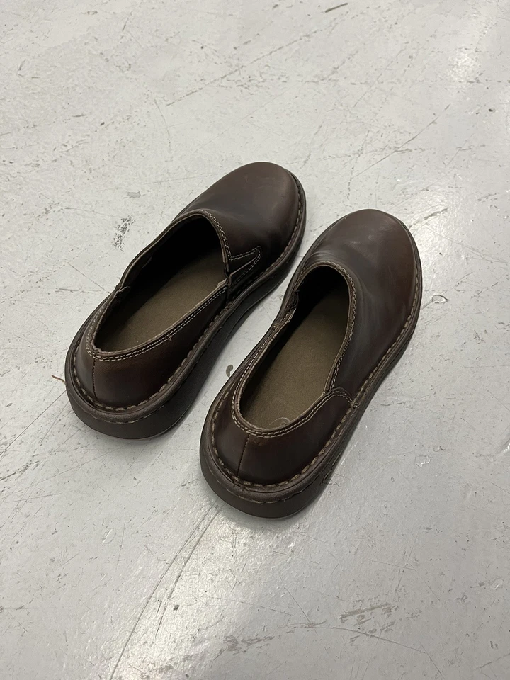 Sapato Feminino Chaco Zaagh Gunnison Couro Marrom Sola Vibram Tamanho 6.5 Tamanco Slip On - Imagem 2 de 4