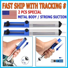 2x Solder Sucker Desoldering Pump & Braid Soldering Iron Suction Removal Tool
