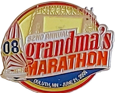 Grandma's Marathon Duluth Minnesota 32nd Annual June 21 2008 Lapel Pin