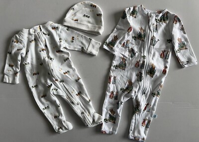 Two Baby Boy Pajamas 0-3 Months Dreamland Baby/Tres Beau et Belle