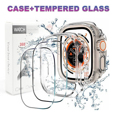 For Apple Watch Series 8 9 Screen Protector Case iwatch Ultra 49MM PC Full Cover