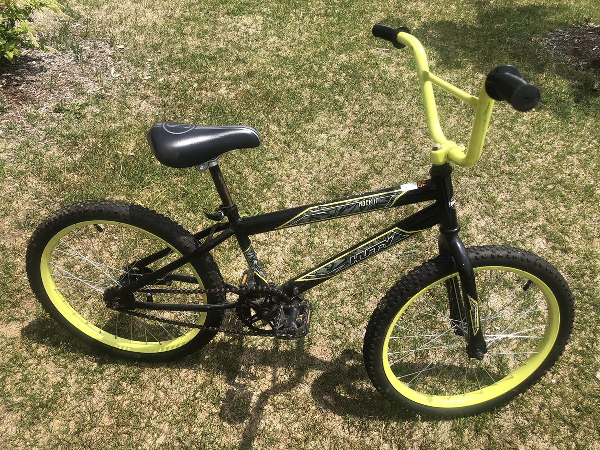 Huffy 18 Rock It Kids Bike for Boys Ages and up, Child, Neon Powder  Yellow