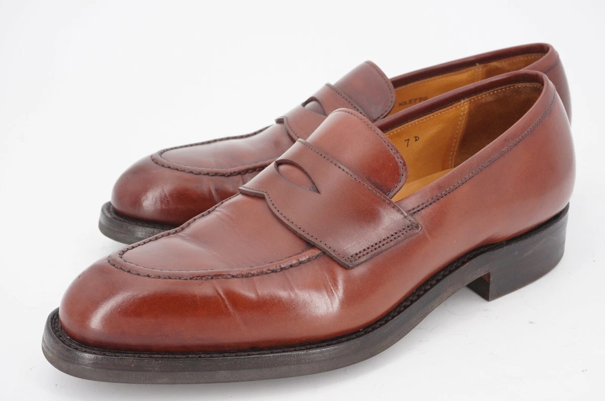 $650 | CROCKETT & JONES 7 D UK 6 E SYDNEY PENNY LOAFER BROWN 341 LEATHER DAINITE