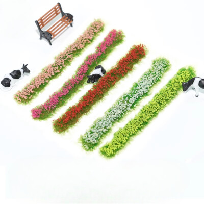 10PC Flowers Grass Clusters HO/OO Scale Miniatures Spring Plants Garden Scenery