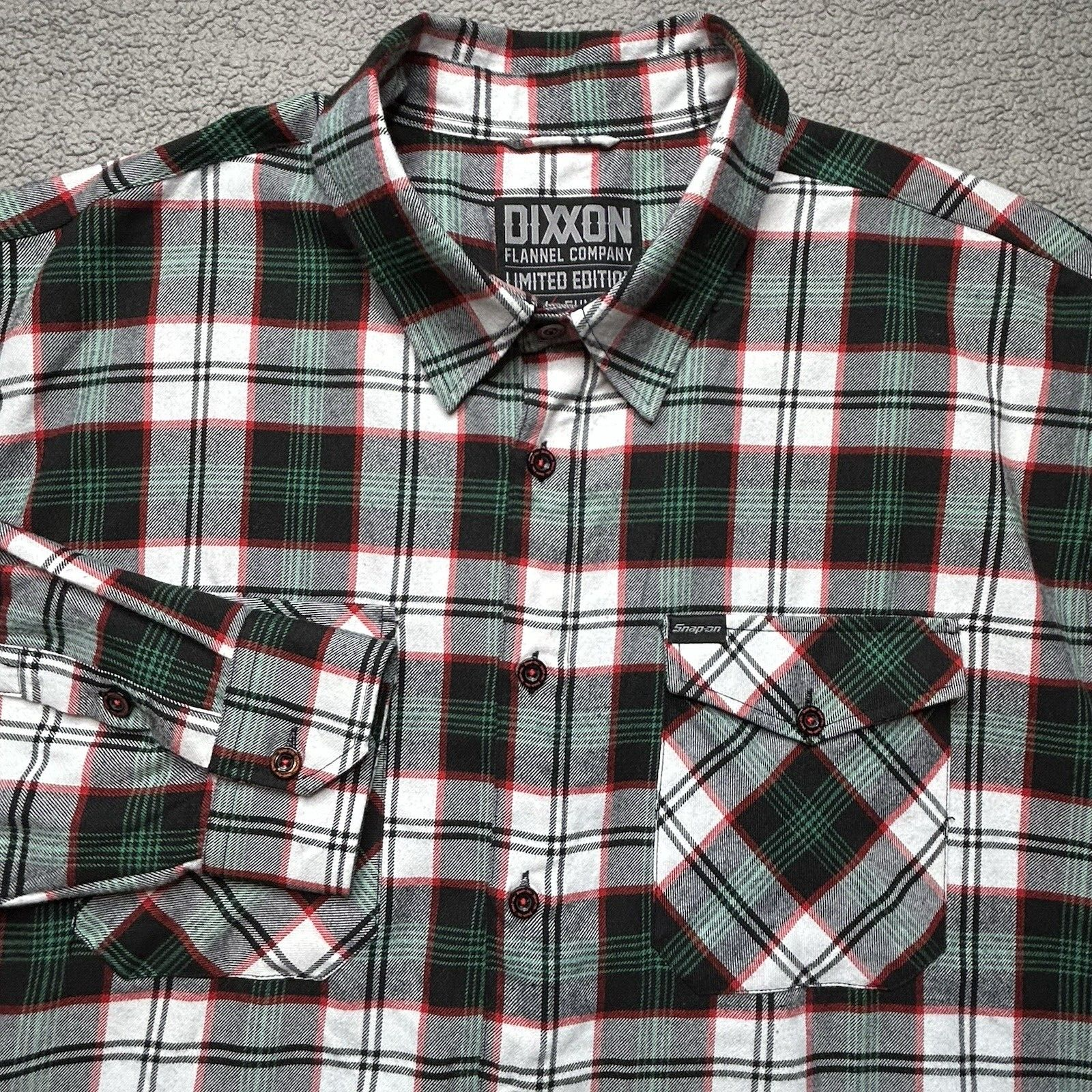 Dixon Snap On Tools Tartan Plaid Flannel Shirt Men 3XL Limited Outdoor Edition-image