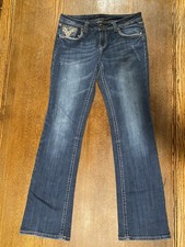 GRACE in LA Jeans Bootcut Size 29 Embellished Rhinestones Country Western