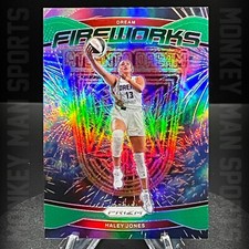2024 Prizm WNBA - Haley Jones - FIREWORKS #12 GREEN PRIZM SILVER MINT