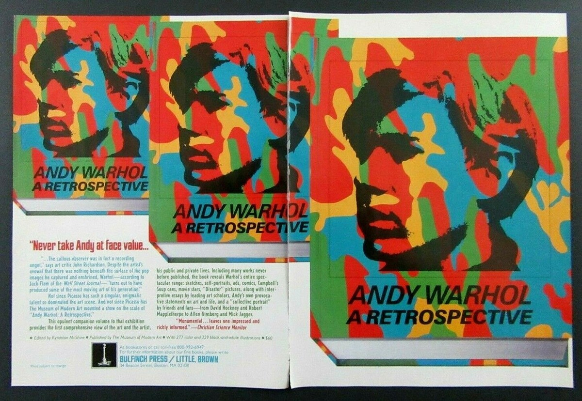 1989 ANDY WARHOL A RETROSPECTIVE Museum Of Modern Art Book 2 Page