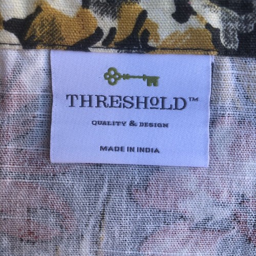 Threshold Round 70” Tablecloth & 4 Napkins Set 100% Cotton Modern Flower Print - Picture 8 of 10