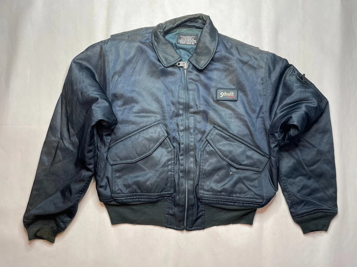 Vintage Schott Flyers Man Intermediate Type CWU-R USAF Bomber Jacket L
