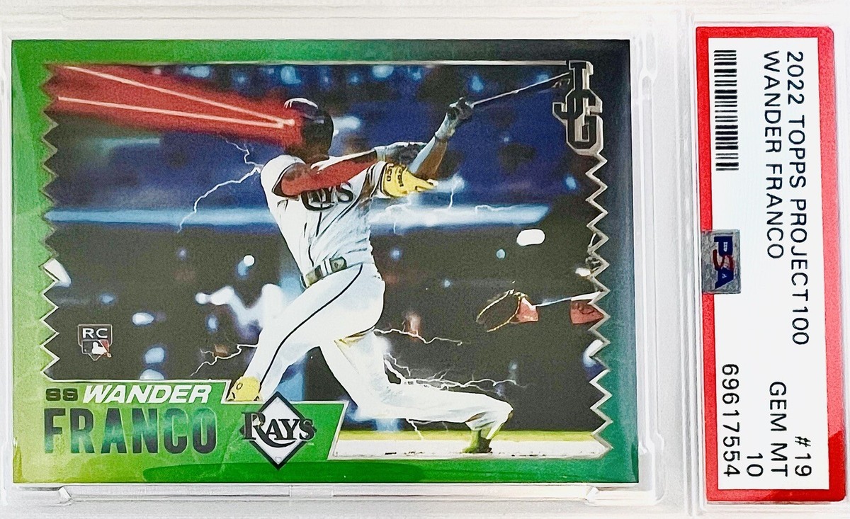 スポーツ選手 2022 Topps Green Ref 99 Wander Franco RC 2022 Topps Project 100 Wander Franco John Geiger RC #19 PSA 10