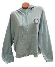 Victoria's Secret LOVE PINK Long Sleeve Crescent Logo Zip Up Hoodie Size XXL