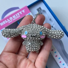 HELLO KITTY Cinnamoroll 4Keychain 3D Rhinestone Crystal Metal Bag Charm
