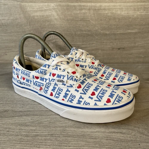 Scarpe da ginnastica Vans donna bianche taglia UK 4 5 fantasia stringate basse