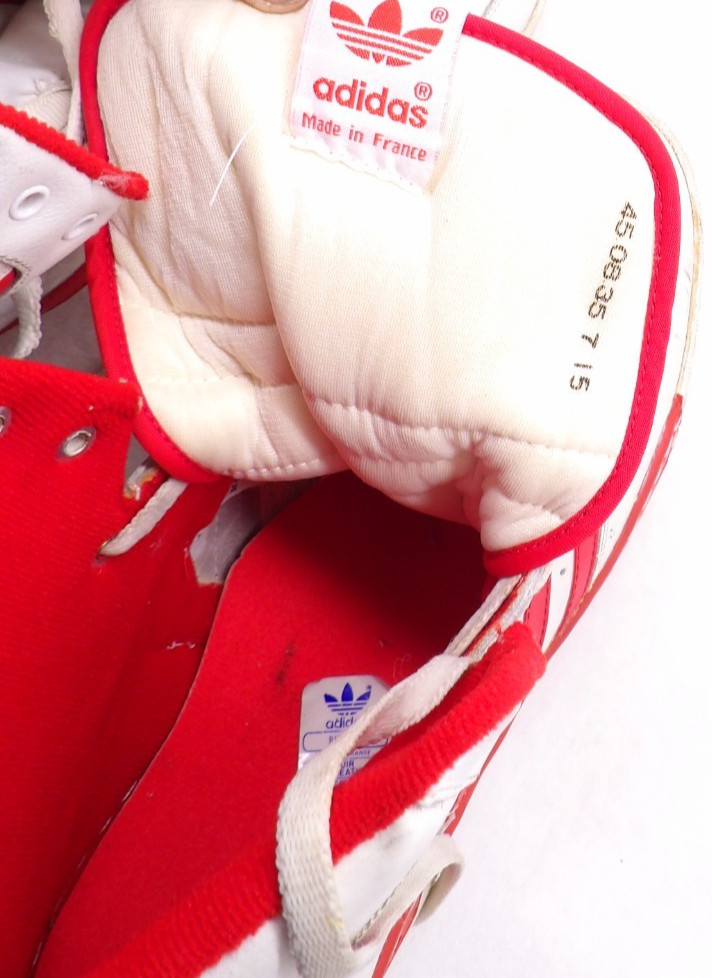 VTG Men’s Adidas Red/white High Tops Shoes  Made In France Size 15 thumbnail 10