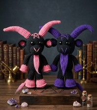 Baphomet Goat Amigurumi Crochet Plush Horror Goth Unique Adorable