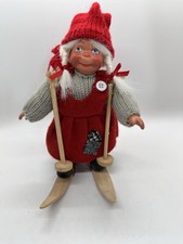 Tregaardens JulVintage Drobak Norway 10.5” Skier Troll Figurine Doll