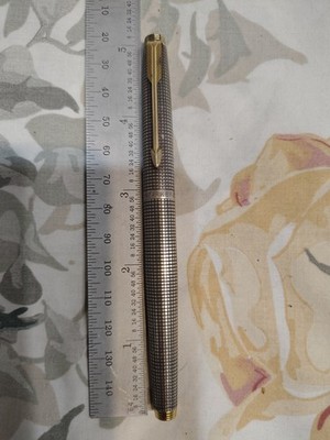 Parker 75 Classic Sterling Silver Dish Top Roller Ball Pen France Made #12