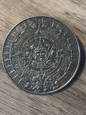 Vintage Mid-Century .925 Silver Aztec Sundial...