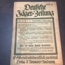 DEUTSCHE JÄGER-ZEITUNG von 1920 (21 Stück) Gesamtpreis