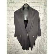 NWT Marla Wynne Womens Black Kimono Cardigan Sweater Size M