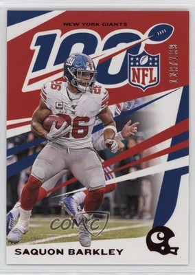 2019 Panini Chronicles NFL 100 Red 129/199 Saquon Barkley #67 1h9m