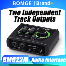 22M Audio Interface Sound Card Console Mini USB Mixer for Guitar Recording Studi