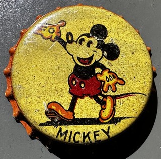 Vintage Mickey Orange Cork Soda Bottle Cap