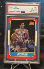 1986-87 Fleer - Jeff Malone #67 PSA 4 / 10 Auto