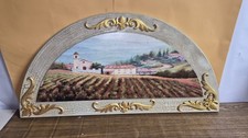 Tuscany Italy Art Deco Curved Italian Farm Scene Artwork Tuscany Italy Art Deco Curved Italian Farm Scene Artwork