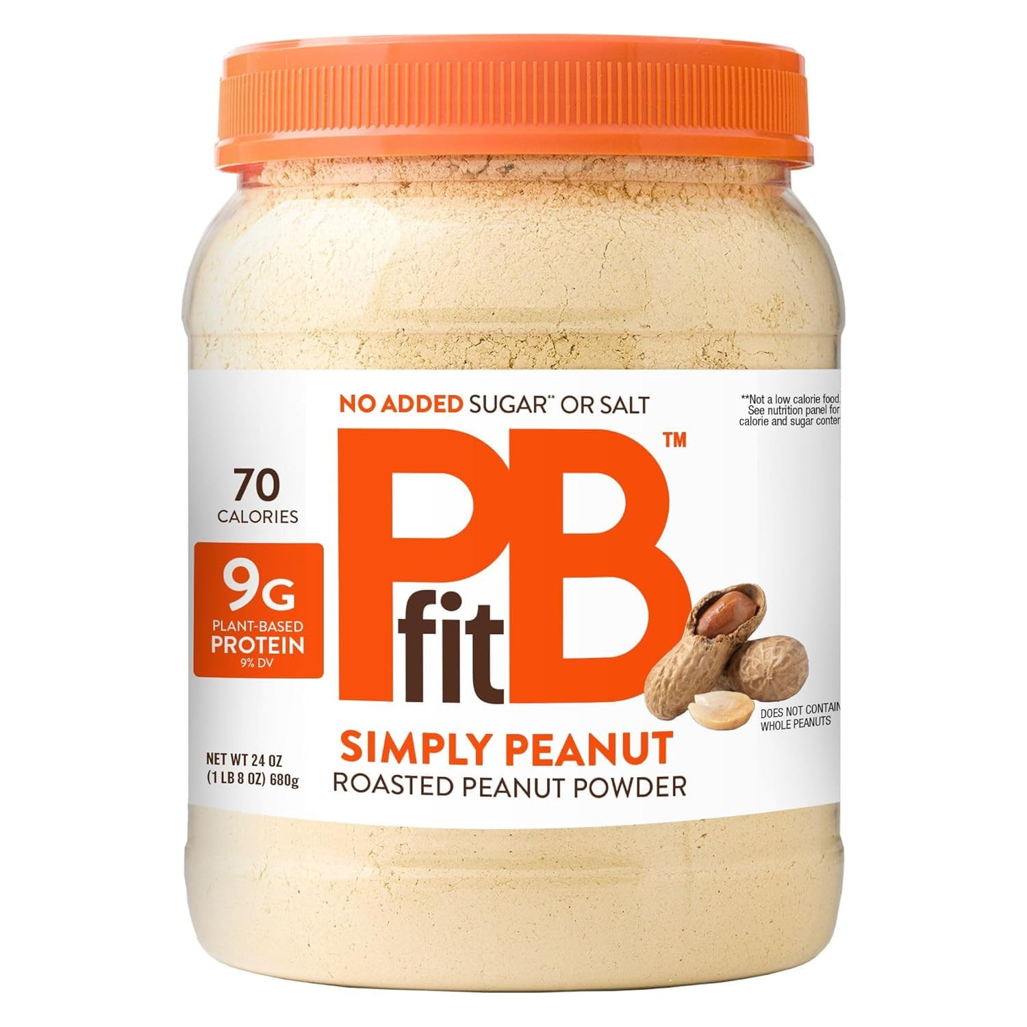 24 Ounce Simply Peanut Powdered Peanut Powder, No Added Sugar or Salt, Non-Gmo, 