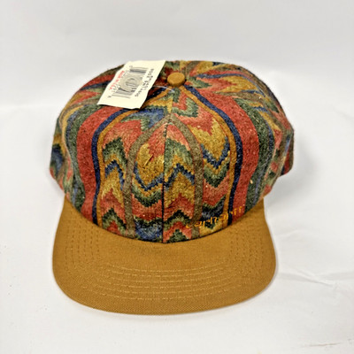 Vintage 80s Carhartt Aztec Blanket SnapBack Hat USA Made One size fits all