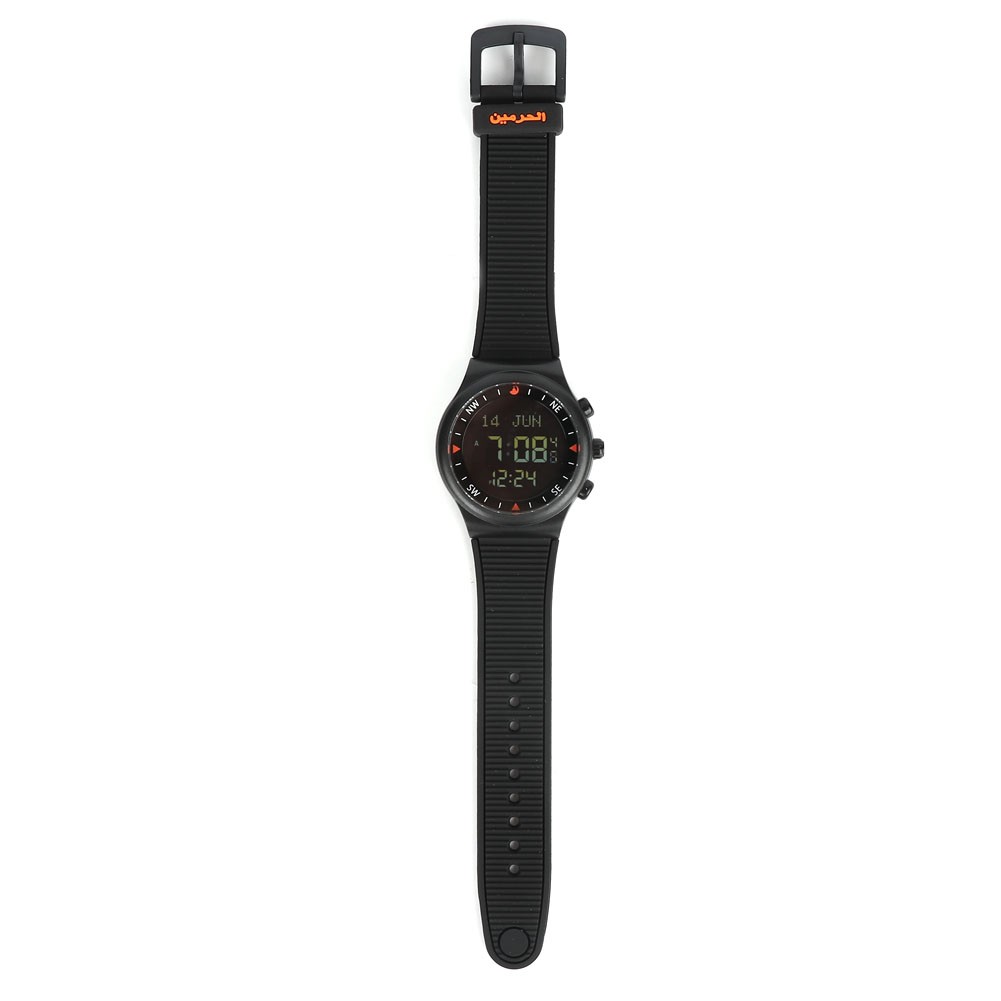 Montre noire Nouveau Sport moderne Azan musulman noir montre dans le monde entier temps de