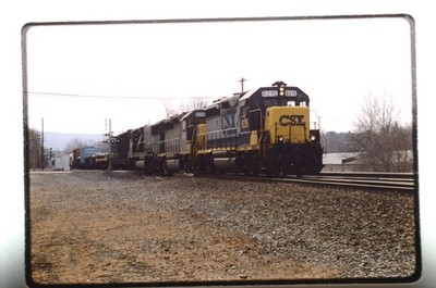 CSX 6215 May-99 Original 35mm Kodak Train Photo Slide Action