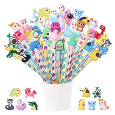 32 Pezzi Gadget Compleanno Bambini Matite per Bambini Matite Colorate con Topper