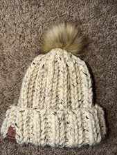 Homemade Crocheted Wool Beanie With Cuff, In ...