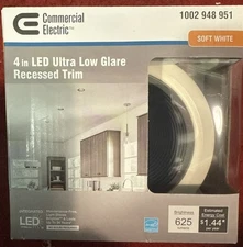 4"  LED Ultra Low Glare Recessed Trim Soft White (1002948951) New