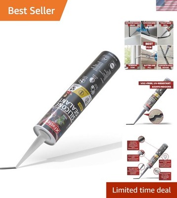 Flexible & Durable 10.1 oz Black Silicone Sealant - Easy Application Cartridge