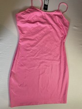 Fashion Nova Pink Solid Full Slip Spaghetti Strap Slip Dress, Women s XL Regular