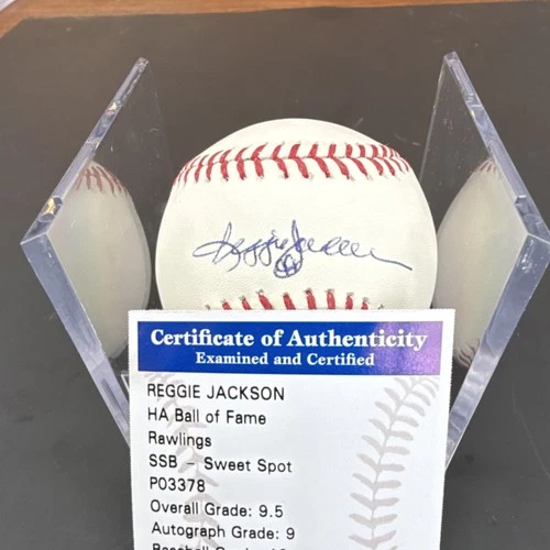 Reggie Jackson Signed Rawlings Baseball PSA COA 9.5 Grade
