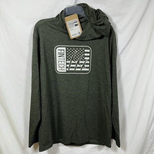 FinTech Coastal Performance Long Sleeve UV Hoodie Men's Rifle Green L Fishing