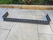 CAST IRON DECORATIVE FIREPLACE FENDER, HEARTH SURROUND