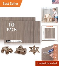 Unfinished Walnut Plywood Craft Sheets, 10-Pack 12x12x1/8 Inch for DIY Projects