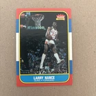 1986-87 Fleer - Larry Nance #78 Auto Blue Marker