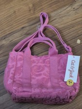 Cat  Jack Pink Fabric Tote Purse Crossbody With Dual Handles NWT S33