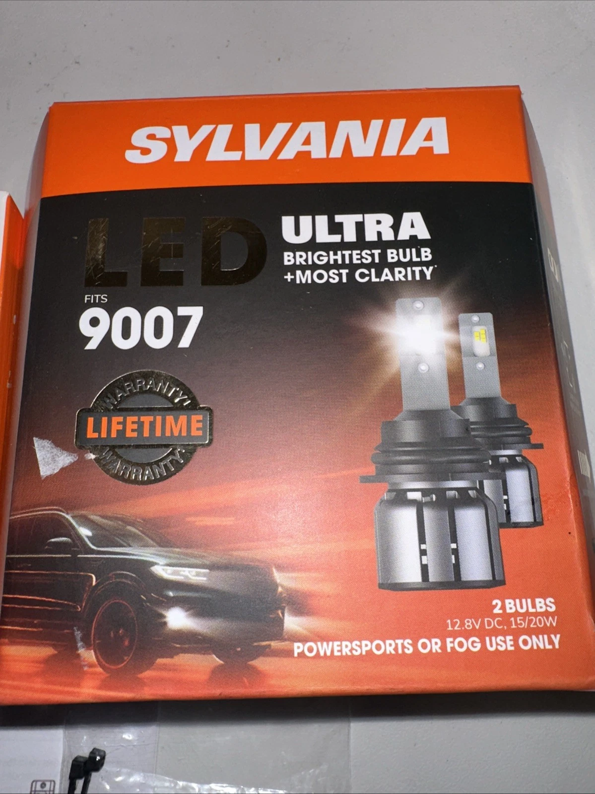 Sylvania 9007 6000K LED Ultra Powersports & Fog Headlight Bulb (2 Pack)