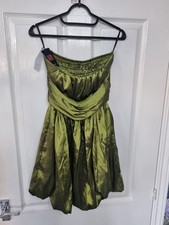 Tsega Dark Green Short Party Dress S/m Size 8 Uk Bnwt