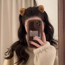 Plush Cat Ear Hair Clips for Women Side Hair Claw Gripper Barrettes 4 4 3 Size